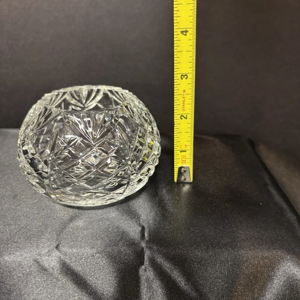 Hand Cut Lead Crystal Bowl/Vase w/Pineapple Cut Vintage‎ 2 available